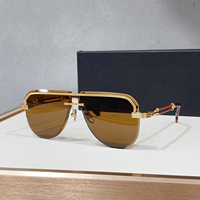 Lunettes de soleil de créateur sans monture pour hommes et femmes, monture en métal argenté, verres dégradés violet-rose, branches ajourées, protection UV400, lunettes de mode
