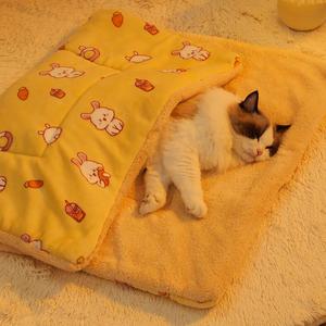 Couverture Chauffante Imprimée Automne/Hiver pour Animaux de Compagnie (Chats & Chiens) – Couette en Peluche et Tapis de Couchage pour Niche - Product Image 4