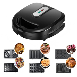 Anbolife <span class=keywords><strong>Machine</strong></span> à Gaufres Électrique 6-en-1 Multifonctionnelle Antiadhésive pour Sandwichs, Pizzas, Donuts et Paninis - Product Image 1