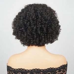 <span class=keywords><strong>A</strong></span> buon mercato riccia Bob 4x4 5x5 4 4x6 parrucche senza colla capelli umani all'ingrosso corta Bob parrucca 100% capelli crudi vietnamiti - Product Image 4