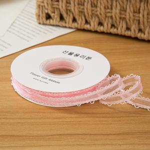 Ruban en organza à bord festonné délicat de 1 cm, best-seller, pour boîte à gâteau et arrangement floral, 20 yards/rouleau - Product Image 3