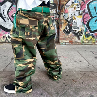 Pantalon cargo ample et large en coton personnalisé, multi-poches, style streetwear, camouflage, pour travailleur, coupe charpentier – Nouveauté fournisseur