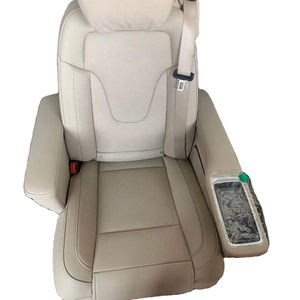 Siège VIP pour conversion MPV/Van/Bus, inclinable, nouveau siège <span class=keywords><strong>en</strong></span> <span class=keywords><strong>cuir</strong></span> V-Class beige/<span class=keywords><strong>noir</strong></span> 75 kg - Product Image 1