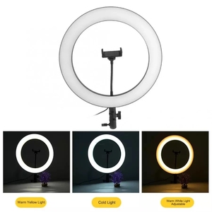 Anneau <span class=keywords><strong>lumineux</strong></span> Led rond de 14 pouces en métal, intensité variable, avec support, Kit <span class=keywords><strong>pour</strong></span> miroir, vidéo, maquillage, éclairage, livraison gratuite - Product Image 3