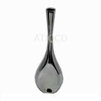 Vas bunga logam aluminium Modern & bergaya, penanam desain pedesaan dengan cermin Polandia menarik Pot bunga terbaru