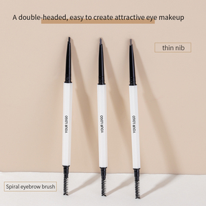 Crayon à sourcils végétalien waterproof double embout 2-en-1 avec brosse, marque privée, vente en gros - Product Image 2