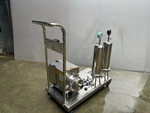 Sanitary Stainless Steel <b>Wine</b> Beer Beverage Single Stage and Two Stage Microporous Filter System with Centrifugal <b>Pump</b> and Cart - Product Image 4
