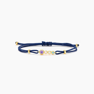 New <strong>Handcrafted</strong> <strong>Jewelry</strong> with Tiny Colorful CZ Stone 925 Sterling Silver Wish Trendy Women's String Bracelets - Product Image 1