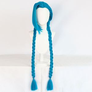 bouclé blond rose bleu vague perruque femmes partie latérale Costume perruques cheveux synthétiques pour la fête d'halloween - Product Image 3