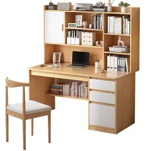 Cheap Children Study Table with Bookshelf Adult Home Office Tables Chairs Computer Desk Sets Customized Office Furniture Modern