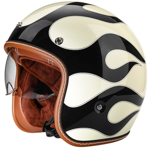Casco de Motocicleta Retro con Doble Visera, Transpirable, para Hombre y <span class=keywords><strong>Mujer</strong></span>, Accesorios para Motocicleta ABS - Product Image 4