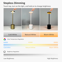 Lampe de table de luxe rechargeable Zafferano Poldina, design européen moderne, décoration d'hôtel, lampe de bureau LED