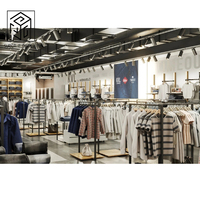 Marque de luxe personnalisée Décoration de magasin de vêtements Boutique tendance Boutique de vêtements Présentoir de design d'intérieur Moderne et écologique