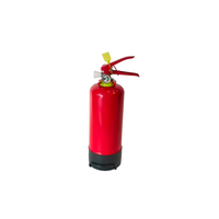 Extincteur à poudre sèche ABC Premium 1 kg avec valve coulissante électroplaquée, manomètre et base en forme de fleur de prunier pour usage domestique