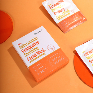 Masque de boue réparateur apaisant à l'astaxanthine de coton OEM du fabricant, nettoyage en profondeur, anti-acné, vegan, essence éclaircissante pour la peau du visage - Product Image 1