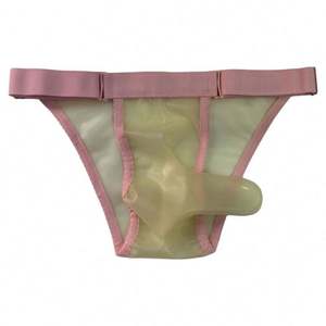 กางเกงในแบบชิ้นเดียวสำหรับผู้ชายกางเกงในทรงรูปตัวทีทำจากยางแบบเว้านูน - Product Image 3