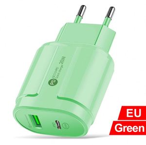 Multi-color Customized PD12W 2.4A Cell Phone Charger Head Type-<b>c</b> <b>Adapter</b> PD+<b>USB</b> Charging - Product Image 4