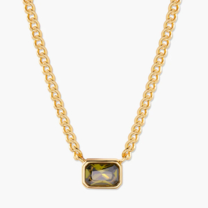 Collier de pierres précieuses Élégant Nouvelles Tendances Chaîne <span class=keywords><strong>Gourmette</strong></span> Collier de pierre de naissance CZ Collier en <span class=keywords><strong>argent</strong></span> sterling 925 Bijoux de mode - Product Image 3