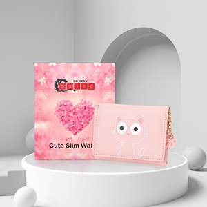 Portefeuille élégant et mignon à trois volets avec blocage RFID pour femmes, avec fenêtre pour carte d'identité - Sûr et portable - Product Image 6