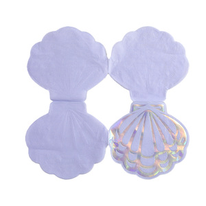 Servilletas de fiesta con estampado en caliente con lámina dorada, servilletas con forma de concha marina de forma irregular, servilletas impresas, servilletas para fiestas, servilletas desechables para fiestas - Product Image 4