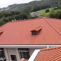 Tuiles de toit en terre cuite ondulée espagnoles, durables, imperméables, en céramique naturelle, pour les toits de villas, fabriquées à la machine avec une garantie de 5 ans