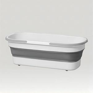 Secchio pieghevole portatile a quattro ruote motrici all'ingrosso di tutte le dimensioni mop piatti efficiente pulizia tempo-risparmio di asciugatura secchio pieghevole - Product Image 5