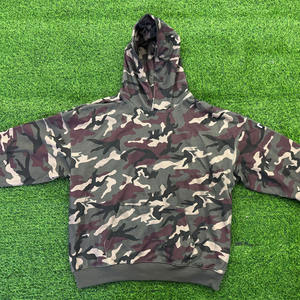 Sweat-shirt à capuche court en coton épais 500 g/m² personnalisé, sweat-shirts et sweat-shirts de camouflage à impression numérique pour hommes - Product Image 6