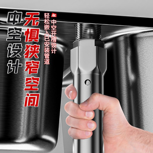 Double End Hollow Hex <b>Socket</b> Wrench 1/2 In Alloy Steel Polished For Kitchen Bathroom Use - Product Image 3