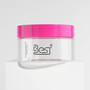 Phổ biến 100ml 200ml 300ml 500ml Rỗng rõ ràng Pet nhựa Jar container màu hồng có nắp đậy và biểu tượng tùy chỉnh in ấn hoặc nhãn - Product Image 1