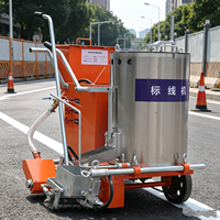 Machine de marquage routier convexe thermoplastique à chauffage rapide et uniforme haute efficacité, utilisée pour le marquage des chaussées tactiles