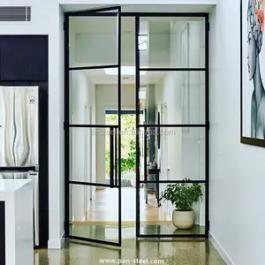 8 Glass Panel Slim Frame single clear tempered glass Steel Window with Delicate Grill Ideal for Sleek Contemporary Interiors