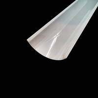 Abat-jour en PMMA PC extrudé personnalisé, diffuseur opale, profilés linéaires LED, couvercles de canaux en aluminium pour l'éclairage
