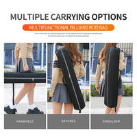 Étui de transport souple pour queue de billard de grande capacité personnalisé, sac de rangement pour queue de snooker, pochette pour queue de billard 1/2