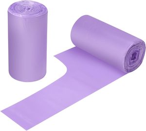 Versatile Purple Handle-Tie <b>Small</b> Trash Waste <b>Bag</b> PE Plastic for Bathroom Kitchen Picnic Office Bedroom Packaging-Versatile Use - Product Image 1