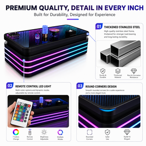 Mesa de Bar de Lujo con Iluminación LED RGB para el Hogar, Mesa de Bar Estilo Cyberpunk para Cafetería, Hotel, Club, Salón <span class=keywords><strong>VIP</strong></span>, Restaurante - Product Image 2