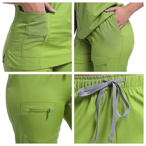 Vente en gros d'uniformes chirurgicaux de gommage pour femmes médecins et infirmières ensembles de gommage extensibles pour femmes ensembles d'uniformes de gommage pour soins infirmiers médicaux - Product Image 3