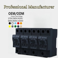 Parafoudre industriel LEIHAO 120KA 60KA 385V AC SPD 4P Classe B, dispositif de protection contre les surtensions robuste