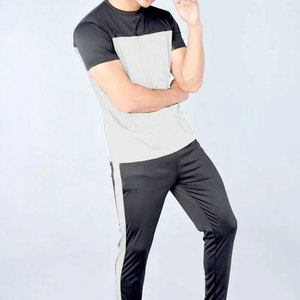 2025 nueva moda de verano para hombre, chándal informal atlético para correr, entrenamiento, Jogging, camiseta ligera y conjunto de pantalones para hombres - Product Image 3