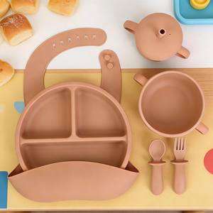 Nuevo Producto, Set de Alimentación para Bebés Libre de BPA, Set de <span class=keywords><strong>Vajilla</strong></span> Infantil de Silicona Ecológica para Productos Infantiles - Product Image 4
