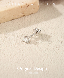 vvs1 moissanite <b>stud</b> Earrings S925 Sterling <b>Silver</b> Classic Round Heart Screw <b>Stud</b> Earrings for Women Fine Jewelry - Product Image 5