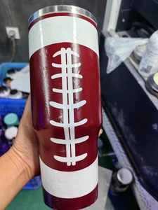 Vasos Térmicos Deportivos de 40 oz para Softbol y Béisbol, Vasos con Aislamiento al Vacío de Doble Pared con Estampado de Vaca y Asa - Product Image 6