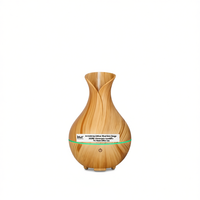 Difusor de aromaterapia con diseño de grano de madera, humidificador ultrasónico de 300 ml para uso en el hogar y la oficina