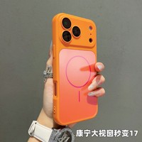 Coque Mate Compatible pour iPhone 16 17 Pro Max, Housse Magnétique Givrée en PC avec Protection d'Objectif d'Appareil Photo, Antichoc et Anti-Traces de Doigts