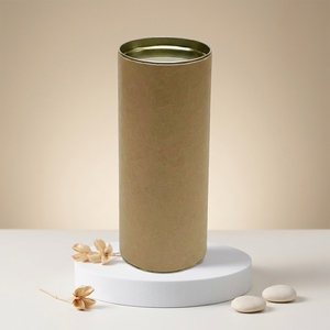 Tubo de papel sin costuras de 73x1.5x121mm para té, caja cilíndrica ecológica con revestimiento de papel de aluminio, origen Vietnam, personalizado, OEM - Product Image 1