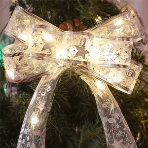 Luci a Nastro <span class=keywords><strong>LED</strong></span> per <span class=keywords><strong>Natale</strong></span>, Luci a Nastro con Stampa Dorata, Decorazioni Appese per Albero di <span class=keywords><strong>Natale</strong></span> per Decorazioni Festive - Product Image 3