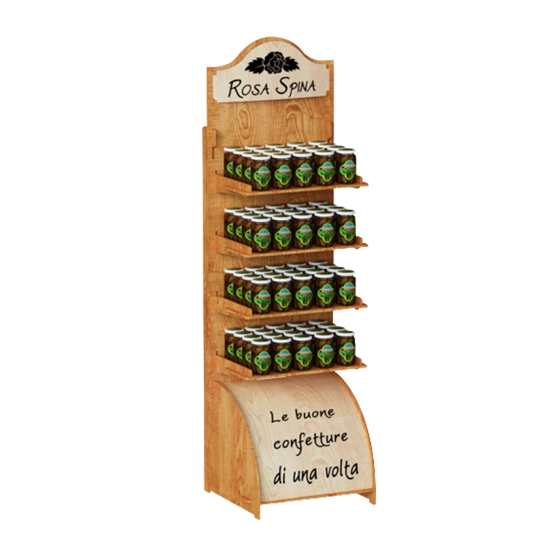 Customizable Modern Plywood Wood Floor Standing Store Display Stand for Shoe Display for with Custom Logo — view 2