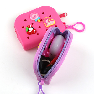 Portable Silicone Small Items Storage Bag Zipper Closure Candy <b>Square</b> Coin Purse Bank Card Earphones <b>Key</b> Lipstick Organizer - Product Image 6
