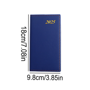 Cahier en cuir avec logo personnalisé 2025 anglais Plan hebdomadaire A6 Agenda portable Efficacité Manuel Calendrier Journal de bureau - Product Image 2