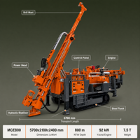 MCE800 Foreuse compacte et portable à engrenages diesel entièrement hydraulique pour forage de carottage par câble, haute efficacité, profondeur max. 1000 m