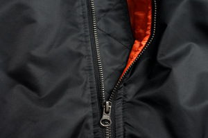 <span class=keywords><strong>Bomber</strong></span> <span class=keywords><strong>Bomber</strong></span> con fodera in Nylon personalizzato per fabbrica cinese giacca nera uomo - Product Image 6